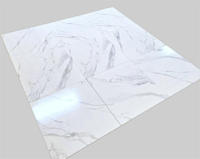 Carreaux de sol en porcelaine imitation marbre blanc de Carrare, 60x60cm, 600x600x9mm, antibactériens, résistants à l'usure, échantillon gratuit