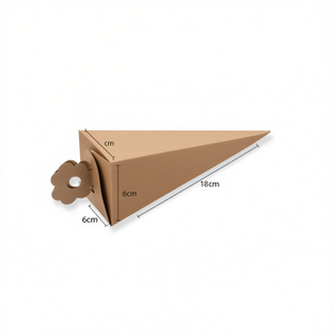 Scatola in Carta Kraft 6x6x18 Cm Pieghevole a Forma di Cono 6 Pezzi - Product Image 1