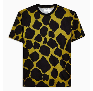 Personalizado de los hombres de la moda de verano Tops caqui Animal impresión T camisa - Product Image 4