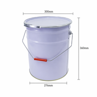 Ember Logam FURUN 20L Ramah Lingkungan dari Bahan Tinplate, Tahan Bocor, Tutup Aman, untuk Penyimpanan Cairan Pelarut, Kemasan Industri