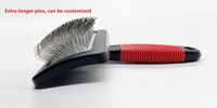 Brosse tranchante universelle à épingles courbées en acier inoxydable, épaisse et très longue, idéal pour les chiens
