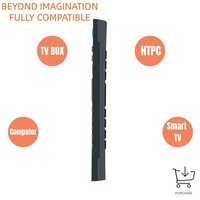 Prix Spécial Clavier Complet Double Face 44 Boutons Télécommande Noire Compatible avec TV/Boîtier Android/Projecteur