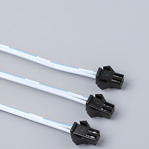 Faisceau de câbles parallèles blanc et bleu personnalisé avec connecteur mâle noir et connecteur femelle blanc pour connexion de signal d'équipement électronique - Product Image 5