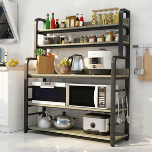 Étagère de <span class=keywords><strong>cuisine</strong></span> polyvalente multifonctionnelle en bois pour <span class=keywords><strong>micro</strong></span>-ondes et îlots/chariots de rangement - Product Image 1