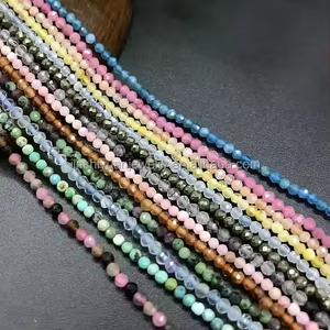 Hạt đá quý tròn mặt cắt tự nhiên, nhỏ, mặt cắt nhiều cạnh, năng lượng, 2mm 3mm 4mm, hạt rời để làm đồ trang sức, vòng tay, vòng cổ - Product Image 3