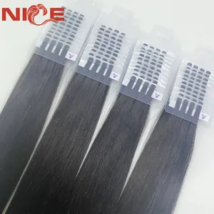 Novo método de fazer grampo de cabelo colorido com fita de cabelo com extensões de cabelo em V light e cola VG2000 fácil e quente