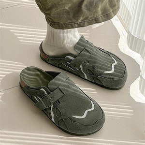 <span class=keywords><strong>Ciabatte</strong></span> da Spiaggia Unisex <span class=keywords><strong>in</strong></span> Sughero con Punta Chiusa <span class=keywords><strong>in</strong></span> <span class=keywords><strong>Pelle</strong></span> Scamosciata, Mules Personalizzate <span class=keywords><strong>in</strong></span> <span class=keywords><strong>Vera</strong></span> <span class=keywords><strong>Pelle</strong></span> Antiscivolo da Uomo, con Suola <span class=keywords><strong>in</strong></span> TPR, Gel, Gomma e PU - Produzione di Fabbrica - Product Image 3