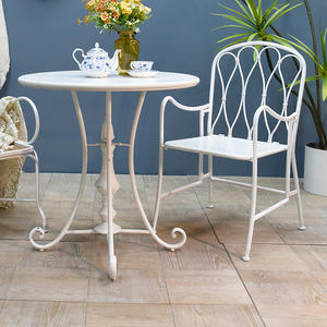 INNOVA High Quality Eco Friendly Vintage Rustic <b>White</b> Iron Dining <b>Chairs</b> Detachable Design Modern Style for Home Coffee Shop - Product Image 3