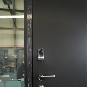 <span class=keywords><strong>Porte</strong></span> blindée en alliage d'aluminium à axe décalé, cadre renforcé <span class=keywords><strong>de</strong></span> sécurité robuste, charnières silencieuses, design extérieur moderne pour l'extérieur - Product Image 1