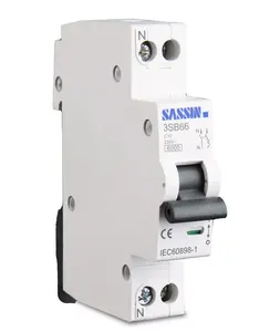 Fabrika sıcak satış SASSIN 3SB66 Ac Dc mikro Mini Mcb 1P + N 6-40 A elektrik minyatür devre kesici