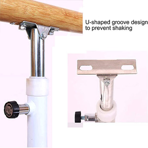 Barra <span class=keywords><strong>de</strong></span> Ballet Portátil <span class=keywords><strong>de</strong></span> Madera Ajustable en Altura para Gimnasio, Barra <span class=keywords><strong>de</strong></span> Baile - Product Image 2