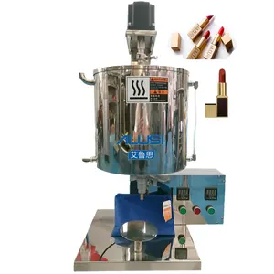 semi automatic 20L lipstick filling packaging mashin with mixing heating double layers hopper