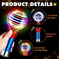 OEM LED Mehrfarbige Zehn-Lampen-Flaggen-Rotationskugel Blitzstab Automatisch Leuchtend Mehrere Flaggen Wählbar für Unterhaltung/Geschenke