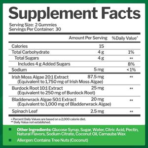 Hot Sale Halal Sea <strong>Moss</strong> Gummies Vitamin <strong>C</strong> Sea Black Seed Oil Ginger Supplements Improve Immunity for Adults - Product Image 4