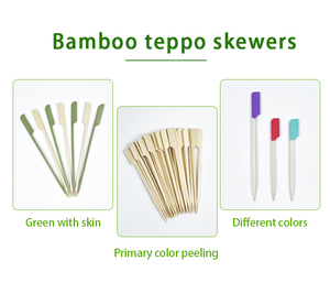 Mái Chèo Hình <span class=keywords><strong>Bbq</strong></span> Tre Teppo Xiên Stick 40Cm 20Cm Biểu Tượng Tùy Chỉnh An Toàn Máy Rửa Chén Ngoài Trời Cho Trái Cây Thịt Bao Gồm Túi Đầy Đủ Đếm - Product Image 4