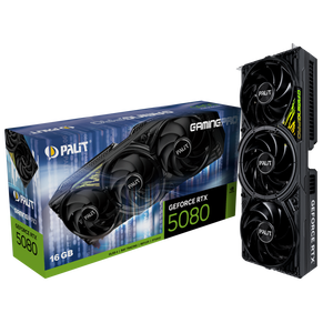 การ์ดจอ Palit GeForce RTX 5080 GamingPro 16G GDDR7 พร้อมพัดลมระบายความร้อน ช่องต่อ DP  แบบ MXM สภาพเดิม กล่องเดิม สำหรับคอมพิวเตอร์ตั้งโต๊ะเล่นเกม - Product Image 1