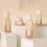 Ensemble de flacons cosmétiques en verre carrés plats avec bouchon rond, flacon pompe pour lotion et sérum de 30 à 120 ml, pot à crème de 30 à 50 g, emballage pour soins de la peau