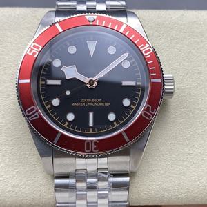 Reloj Mecánico de Lujo, Super Calidad, Resistente al Agua, 41mm, Fábrica GR, Acero 316L, Movimiento ETA 2824, Bisel Rojo, Estilo Vintage, Negro - Product Image 1