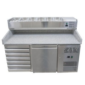 Exhibidores Refrigerados Comerciales para Ingredientes de Pizza, Barra de Ensaladas, Mostrador <span class=keywords><strong>Buffet</strong></span>, Unidades Refrigeradas para Aderezos - Product Image 2
