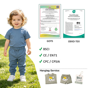 Celana Panjang Anak Katun Organik Polos dengan Logo Custom, Ramah Lingkungan, Dilengkapi Tali Serut - Product Image 2