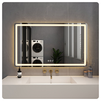 Miroir intelligent pour salle de bain, miroir LED avec écran tactile, miroir de salle de bain anti-buée avec lumière