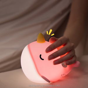 Cute Whale LED Mini <strong>Bedside</strong> Lamp <strong>Touch</strong> Control USB Rechargeable Night <strong>Light</strong> for Kids Room Modern Style - Product Image 2