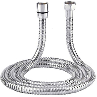 Tuyau flexible pour eau chaude, tuyau de douche flexible chromé en acier inoxydable pour salle de bain, tuyau d'eau