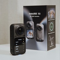 Caméra d'action panoramique 360° Insta360 X6 8K, étanche, vision nocturne, capteur carré 1/1.1 pouce, Dolby Vision, édition automatique par IA, sports