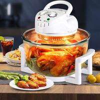 Four Électrique Mini Portable 3-en-1 de Luxe 12 L avec Convection Profonde et Friteuse à Air pour Usage Domestique