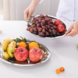 Plateaux de cuisson ovales en acier inoxydable durables en gros, plateaux à fruits miroir pour hôtel, restaurant, options personnalisables - Product Image 4