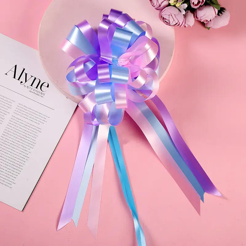 Wholesale Large Pull String Bow Ribbon Gift Wrapping Christmas Party Wedding Car DIY Decoration