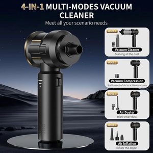 เครื่องดูดฝุ่นในรถยนต์มือถือ120W 18000PA แรงดูดสูง | ไร้สายแบบพกพาสำหรับบ้านและรถยนต์ | ABS น้ำหนักเบาชาร์จได้ - Product Image 5