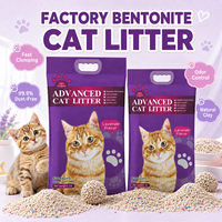 Litière pour chat en bentonite écologique en gros, prête à l'emploi, 99,5 % sans poussière, agglomération rapide et contrôle des odeurs pour les commandes de distributeurs