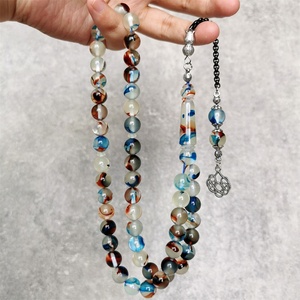 Rosario Musulmano di Alta Qualità con 51 Perle in Resina Luminosa da 10MM, Regalo Islamico, Gioielli Arabi, Misbaha, Eid <span class=keywords><strong>Mubarak</strong></span> - Product Image 3