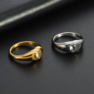 Modischer Zirkon-Ring für Paare, Verlobungsring ohne Ehe, Schmuck aus 316 Edelstahl, Verfärbt sich nicht, Wasserfest, Sofort Lieferbar - Product Image 6
