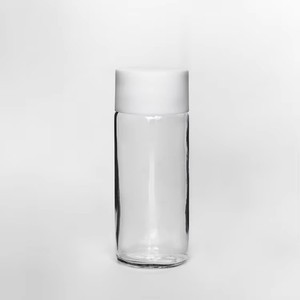 Botella de Agua Potable de Vidrio Transparente Personalizada Tipo Voss con Tapa de Rosca para Agua Mineral, Botella Deportiva Voss con Tapa de Plástico de Color - Product Image 3