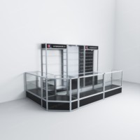 Étagère en aluminium sur mesure Étagère murale à montage sur cloison Étagère à cigarettes Étagère de supermarché Armoire avec portes