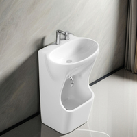 Nouveau design de l'évier de lavage en céramique monté au sol Musulman Wudu Pied Lavabo en céramique sur pied évier sur pied