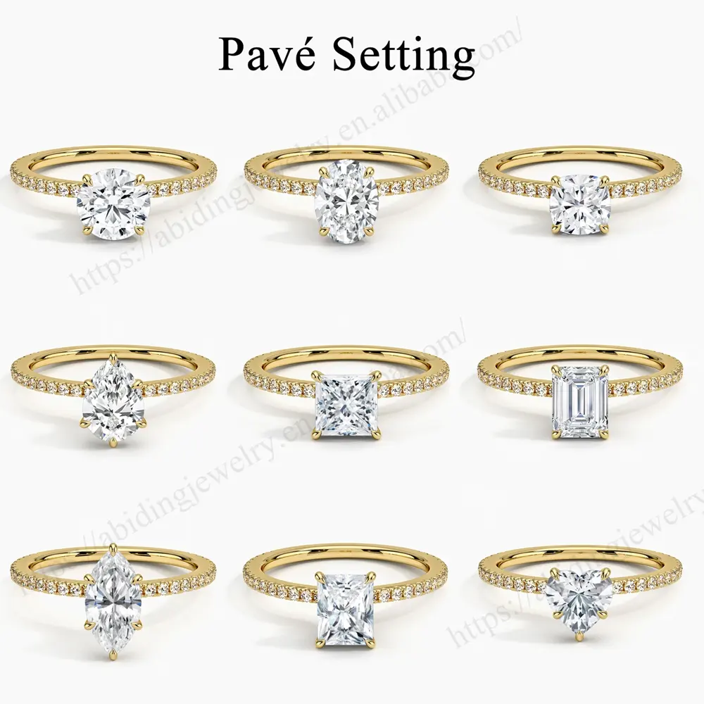 2023 Custom Pure 18-Karat Yellow Gold 4ct Pear Cut 8x12mm Dcolor VVS Moissanite Diamond Three Claws Solitaire Ring