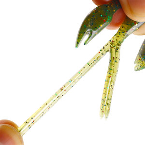 Hengjia 10cm Craw Crevettes Leurres Souples Naufrage Rapide 4 Couleurs Attirer Le <span class=keywords><strong>Poisson</strong></span> Avec Des Paillettes - Product Image 5