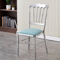 Chaise de banquet élégante et robuste en métal, empilable, imperméable, à dossier solide, idéale pour la restauration, les mariages et les hôtels – Prix abordable