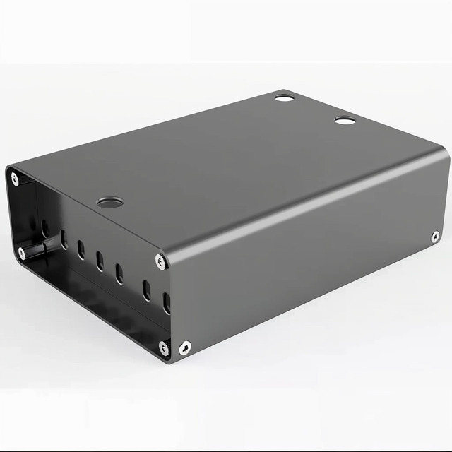 Custom Sheet Metal Electronic Enclosure Box Anodized Aluminum Power Supply Housing Industrial OEM ODM Factory Wholesale