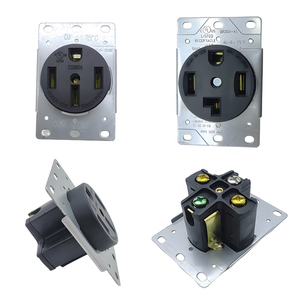 Presa di Corrente NEMA 14-30R 30A 250V <span class=keywords><strong>a</strong></span> 3 Poli e 4 Fili, da Incasso, Standard Americano, in Rame Industriale - Product Image 2