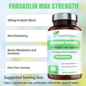 OEM ODM Capsules de perte de poids à force maximale 500 MG Mélange végétal de Coleus Forskohlii Soutient le métabolisme et l'énergie - Product Image 3