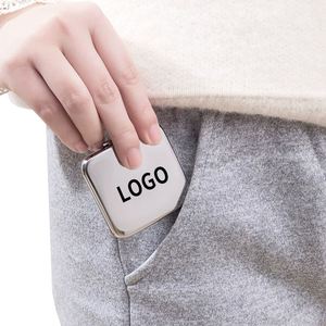 Small Round Metal Pocket Custom Logo Stainless Steel Frame Hand Held <b>Mirror</b> for Girl - Product Image 3