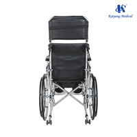 Nouveau fauteuil roulant manuel à prix réduit avec fonction de position couchée, hauteur de position debout de 133 cm pour personnes handicapées