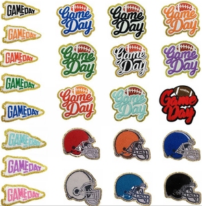 ผ้าขนหนูปักลายสีสันสดใสแผ่นแปะติดกาวผ้ากำมะหยี่ปักลายดาว - Product Image 2