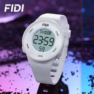 Reloj Deportivo de Lujo para Hombre FIDI, Correa de Silicona Negra, Resistente al Agua, Elegante Reloj de Pulsera de Cuarzo para Uso Diario, Casual y de Negocios - Product Image 1