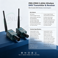 Émetteur et récepteur DMX sans fil PRO CRMX 2,4 GHz, portée longue distance 500 m, adaptateur DMX sans fil RDM pour éclairage de scène, location DJ, spectacle
