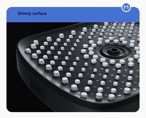 Nuovo arrivo nero palmare cascata in silicone ad alto flusso tenuto in mano doccia Set con tubo e staffa per il bagno - Product Image 4